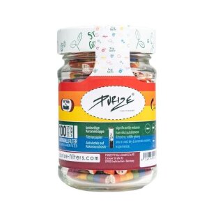 Purize 100x Aktivkohlefilter Glas - Xtra Slim Size rainbow